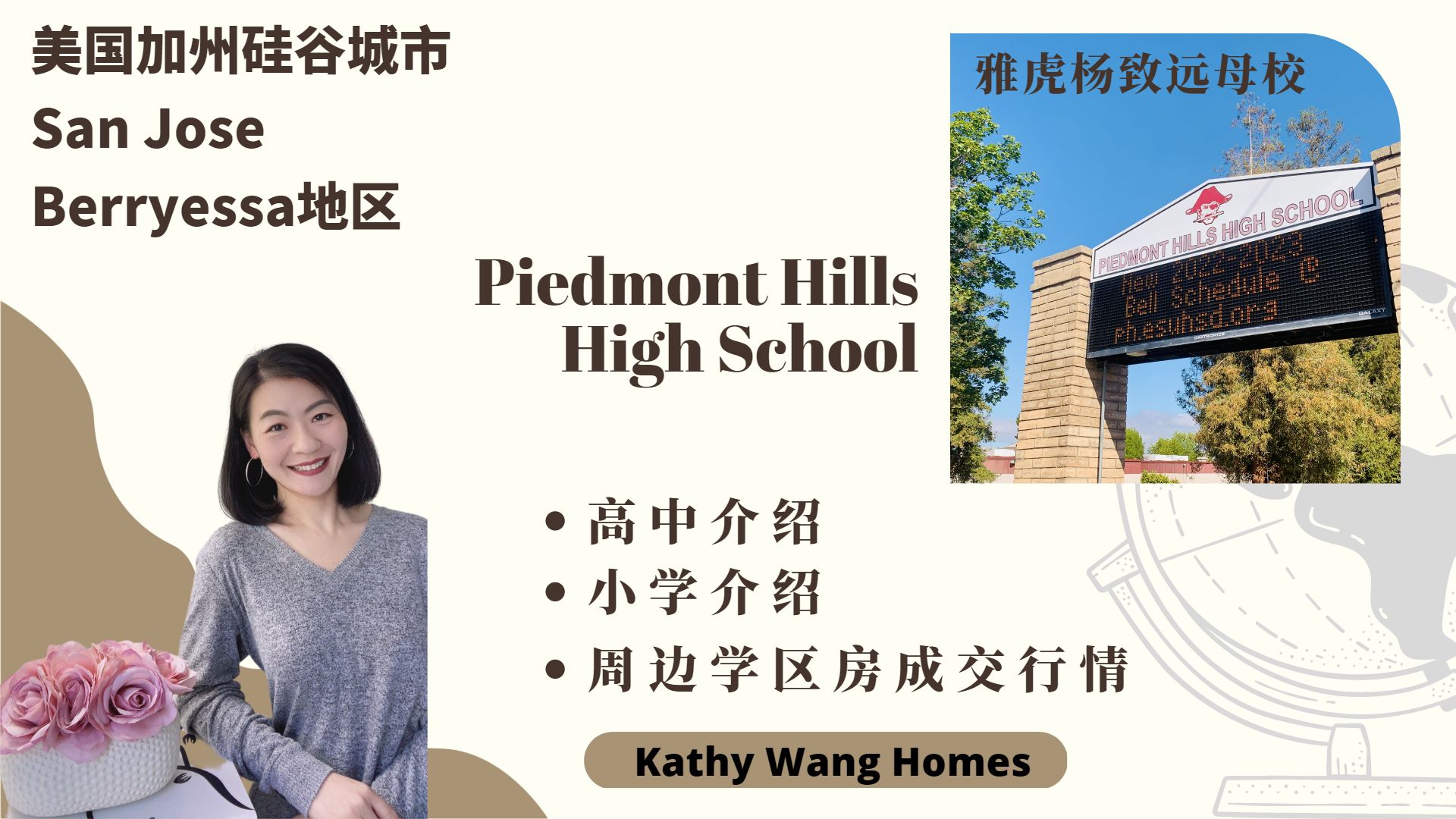 美国加州湾区硅谷城市San Jose优质高中Piedmont Hills High school（雅虎杨致远母校）高中介绍、周边小学介绍、过去三年学区房独栋屋走势